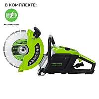 Бетонорез Greenworks PC141 аккумуляторный 82В с АКБ 8 Ач без ЗУ