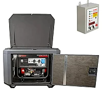 Генератор A-iPower A6000EAX в тихом зимнем кожухе 1200 RAL 7024 + блок автозапуска A-iPower 400 В, 25 А