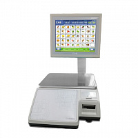 Весы самообслуживания с сенсорным дисплеем, с печатью этикеток CAS CL7000-30S